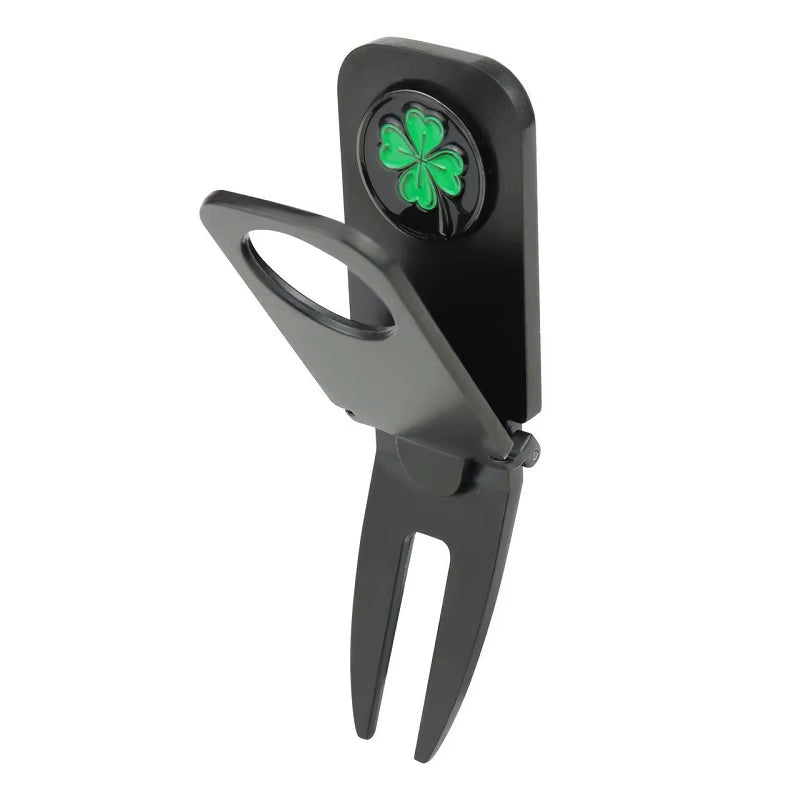 Golf Divot Repair Tool Magnetic Golf Ball Holder Golf Cigar Holder Putting Fork Pitch Groove Cleaner Golf Accessory Golf Mark