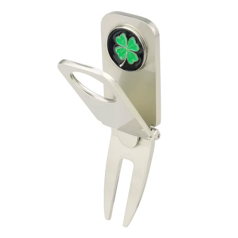 Golf Divot Repair Tool Magnetic Golf Ball Holder Golf Cigar Holder Putting Fork Pitch Groove Cleaner Golf Accessory Golf Mark