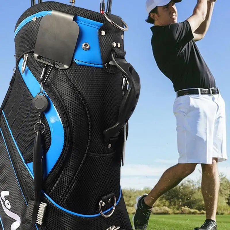Golf Bag Metal Landing Pad Metal Bag Clip Magnetic Rangefinder Strap Golf Accessories Golf Gifts for Golf Enthusiast Men Women