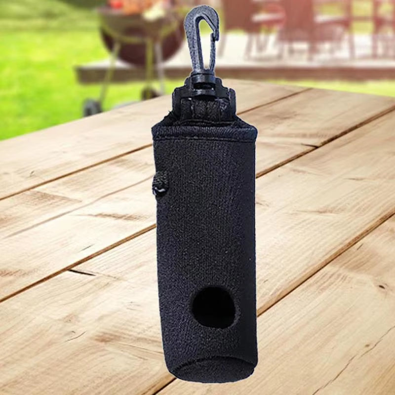 Golf Ball and Tee Holder Waterproof Golf Ball Carrier Outdoor Golf Accessories Golf Ball Sleeve with Belt Clip Golf Ball Storage