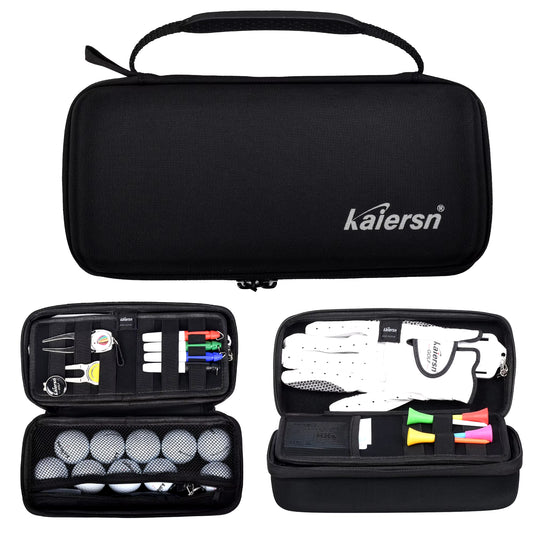 Golf Ball Storage Box Glove Holder Golf Accessory Protect Case Golf Tees Divot Tool Valuables Pouch Case with Hook