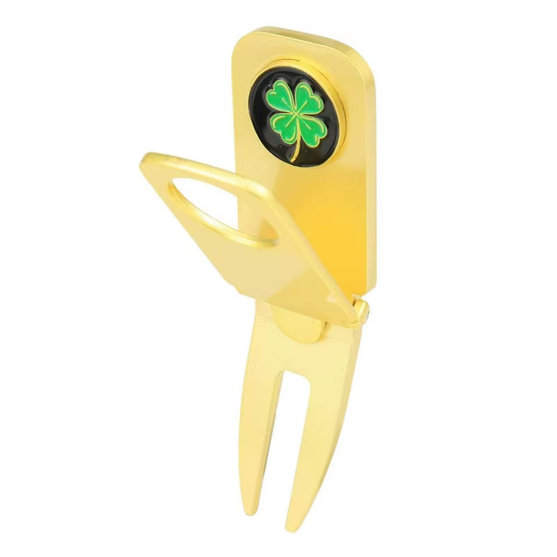 Golf Divot Repair Tool Magnetic Golf Ball Holder Golf Cigar Holder Putting Fork Pitch Groove Cleaner Golf Accessory Golf Mark