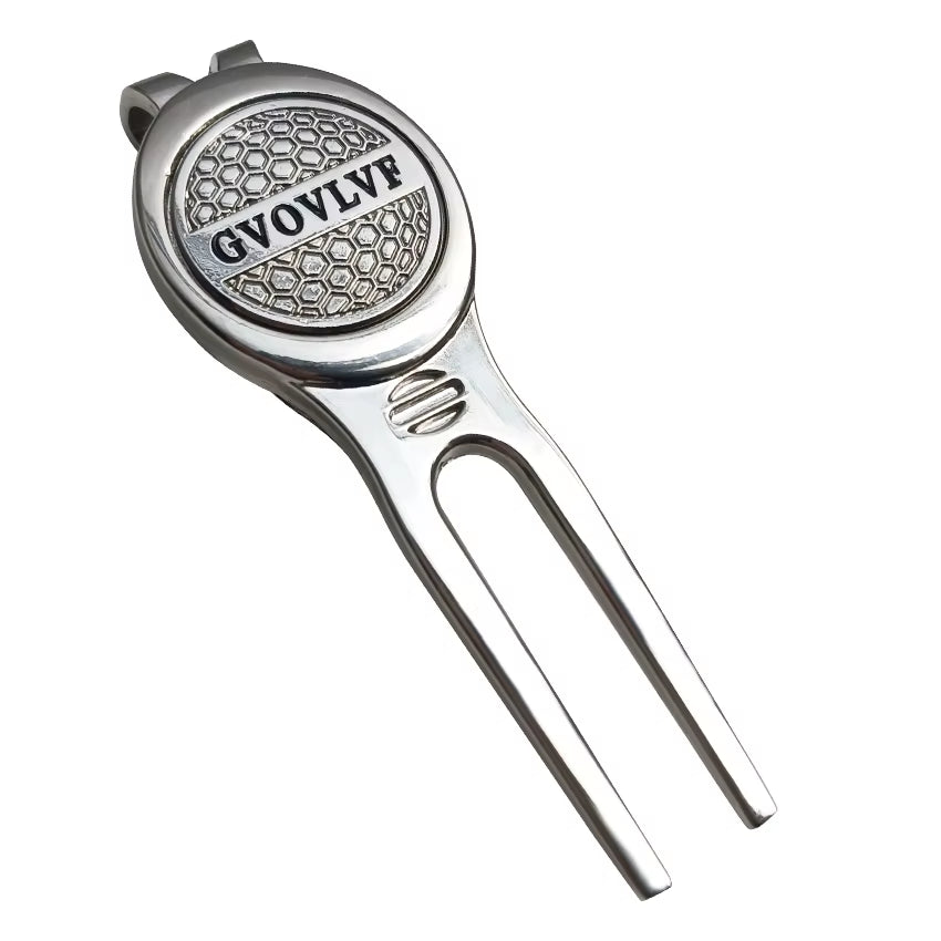 1Pc Golf Divot Repair Tool with  Ball Marker, a Unique and Multi-Functional Golf Accessory, Silver and Copper Two Colors