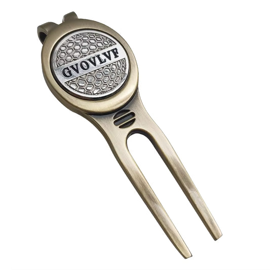 1Pc Golf Divot Repair Tool with  Ball Marker, a Unique and Multi-Functional Golf Accessory, Silver and Copper Two Colors