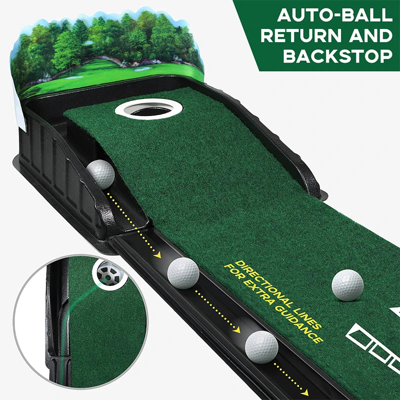 Golf Putting Indoor Golf Hitting Mat Green Mat Golf Practice Training Aid Equipment for Home Outdoor Backyard Golf Practice