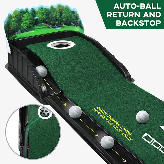 Golf Putting Indoor Golf Hitting Mat Green Mat Golf Practice Training Aid Equipment for Home Outdoor Backyard Golf Practice