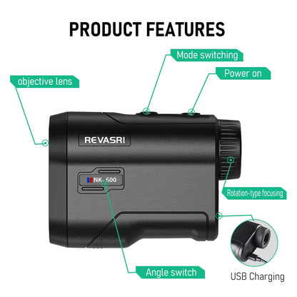 Golf Laser Rangefinder 600M Rechargeable Battery,Slope and Flag Pole Lock Vibration for Golfing,Hunting,Survey
