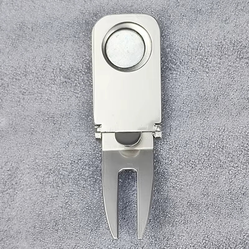Golf Divot Repair Tool Magnetic Golf Ball Holder Golf Cigar Holder Putting Fork Pitch Groove Cleaner Golf Accessory Golf Mark