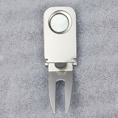 Golf Divot Repair Tool Magnetic Golf Ball Holder Golf Cigar Holder Putting Fork Pitch Groove Cleaner Golf Accessory Golf Mark