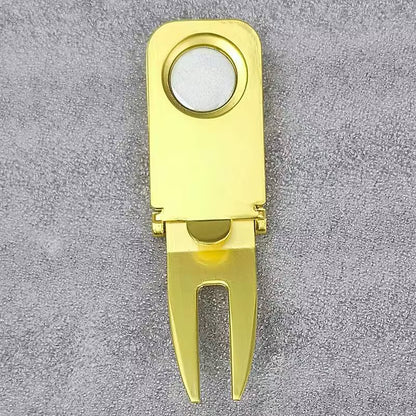Golf Divot Repair Tool Magnetic Golf Ball Holder Golf Cigar Holder Putting Fork Pitch Groove Cleaner Golf Accessory Golf Mark