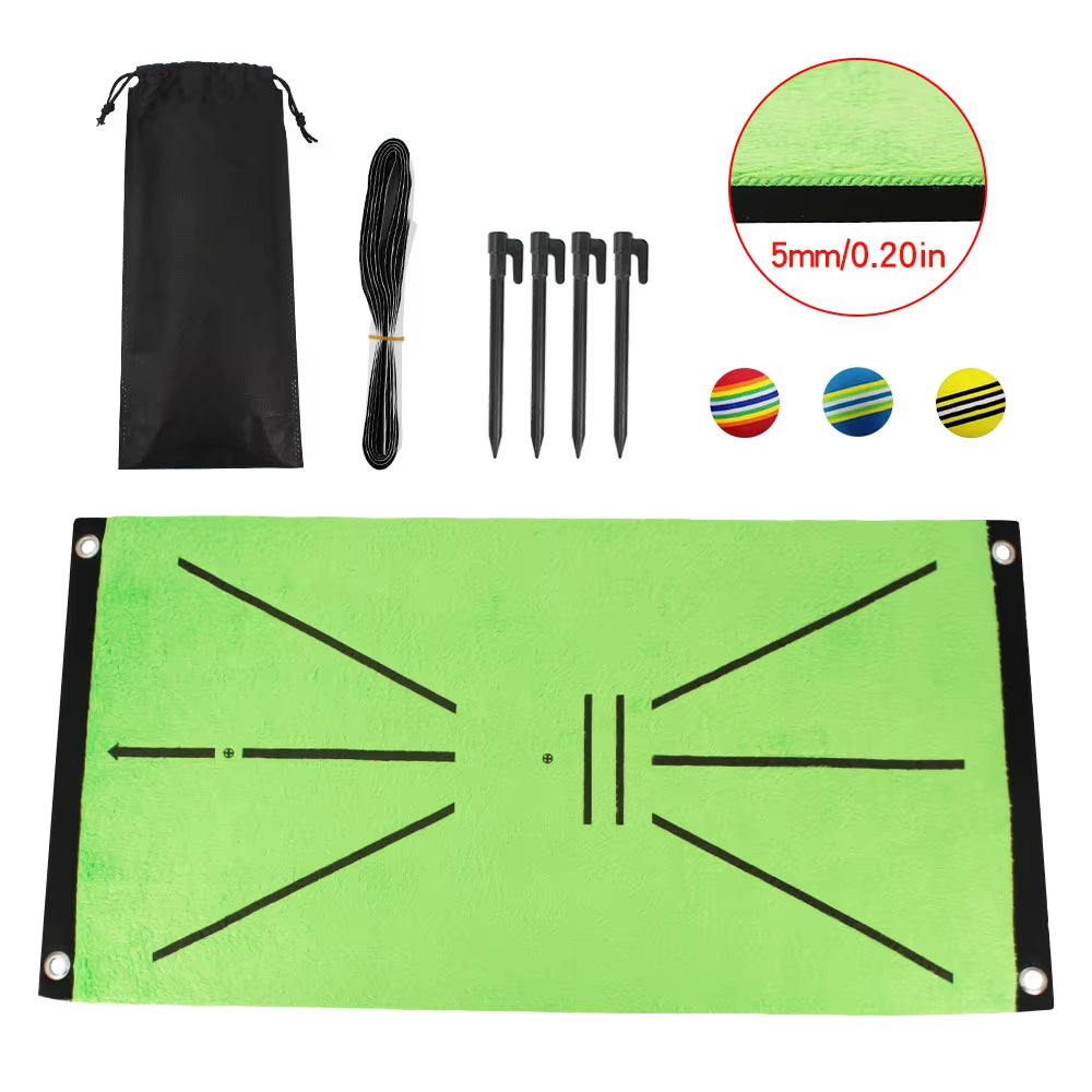 Golf Swing Trainer Chipping Net Golf Training Aids Indoor Outdoor Foldable Chipping Pitching Cages Hitting Mat