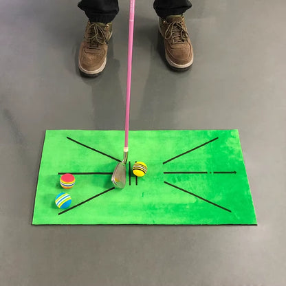 Golf Swing Trainer Chipping Net Golf Training Aids Indoor Outdoor Foldable Chipping Pitching Cages Hitting Mat