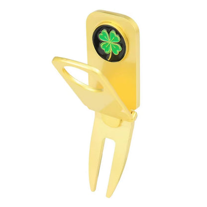 Golf Divot Repair Tool Magnetic Golf Ball Holder Golf Cigar Holder Putting Fork Pitch Groove Cleaner Golf Accessory Golf Mark