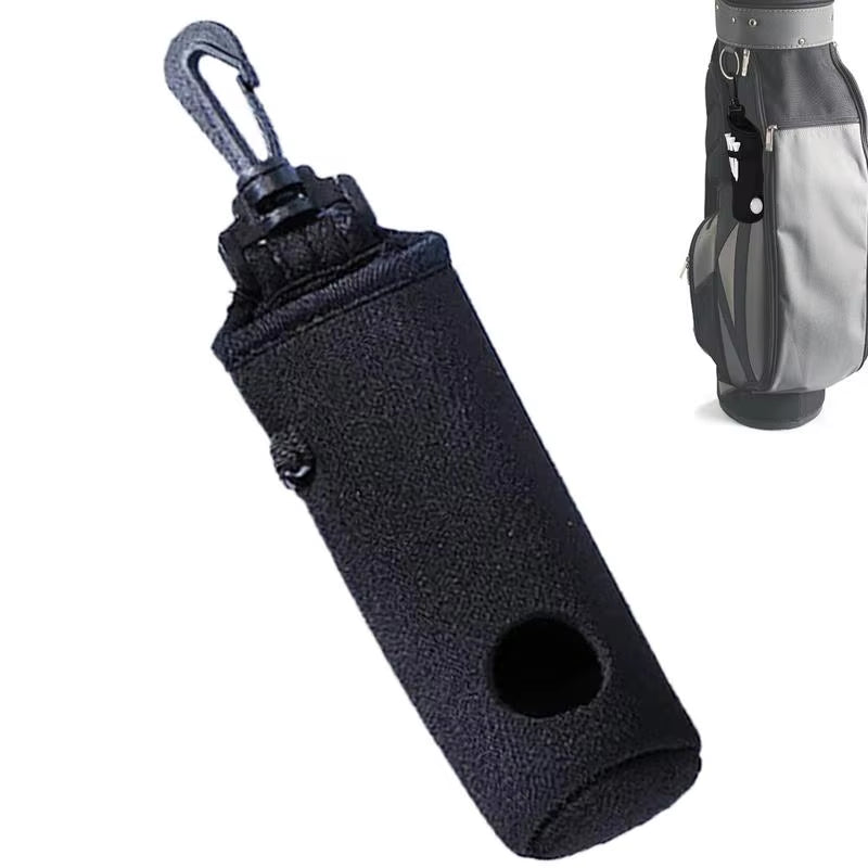 Golf Ball and Tee Holder Waterproof Golf Ball Carrier Outdoor Golf Accessories Golf Ball Sleeve with Belt Clip Golf Ball Storage