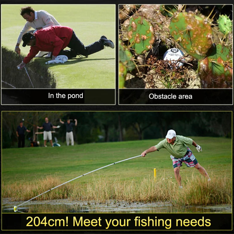 Golf Ball Pick up Tools Telescopic Golf Ball Retriever Catcher Golf Training Aids Automatic Locking Scoop Picker Golf Ball