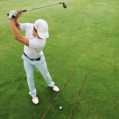 Golf Alignment Stick Trainer Three Parts Folding Direction Indicator Rod Golf Accessories Golf Learners Exercising Tool Supplies