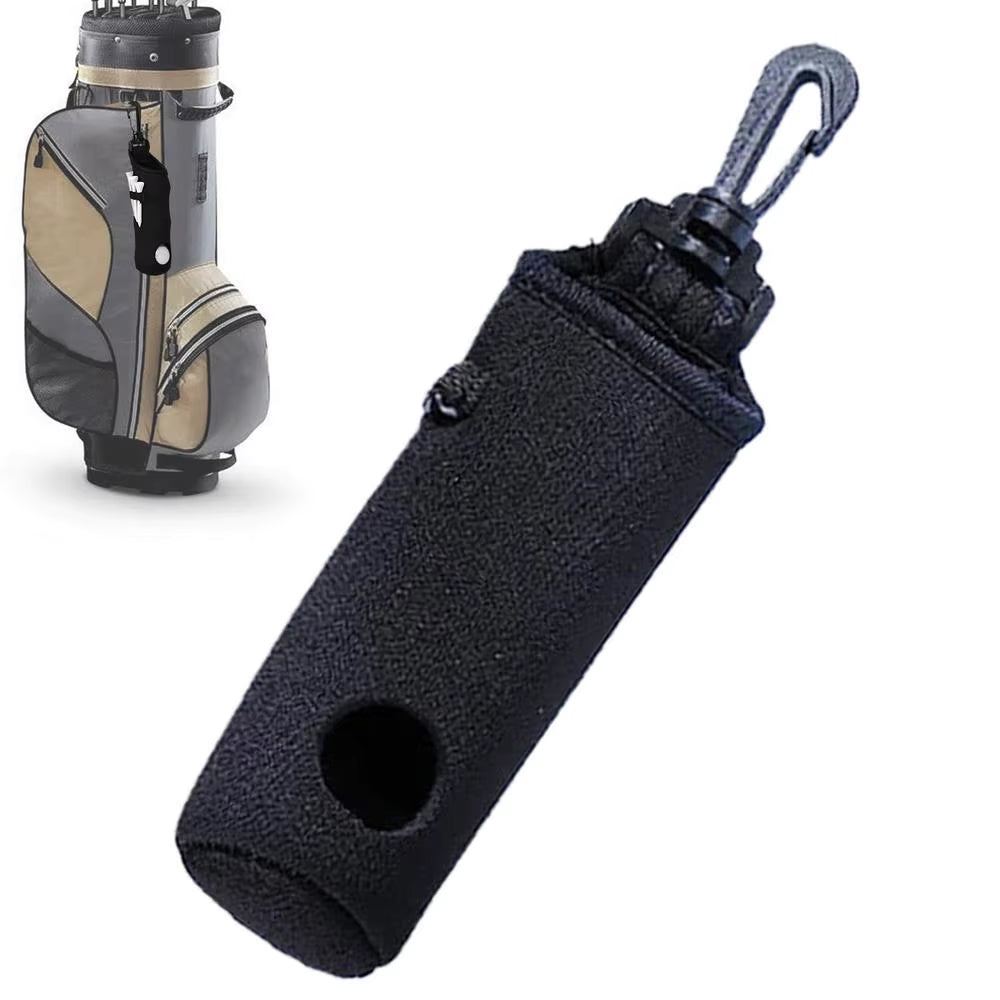 Golf Ball and Tee Holder Waterproof Golf Ball Carrier Outdoor Golf Accessories Golf Ball Sleeve with Belt Clip Golf Ball Storage