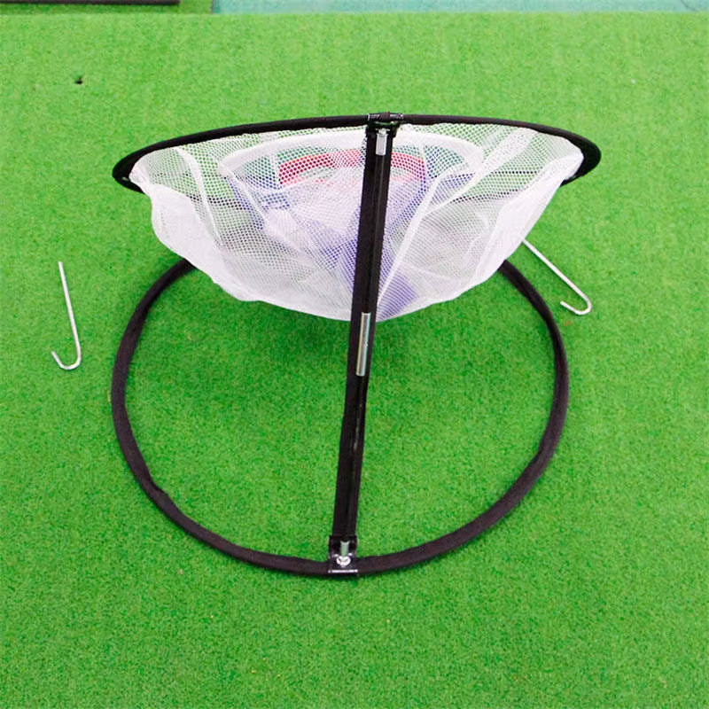 Golf Swing Trainer Chipping Net Golf Training Aids Indoor Outdoor Foldable Chipping Pitching Cages Hitting Mat