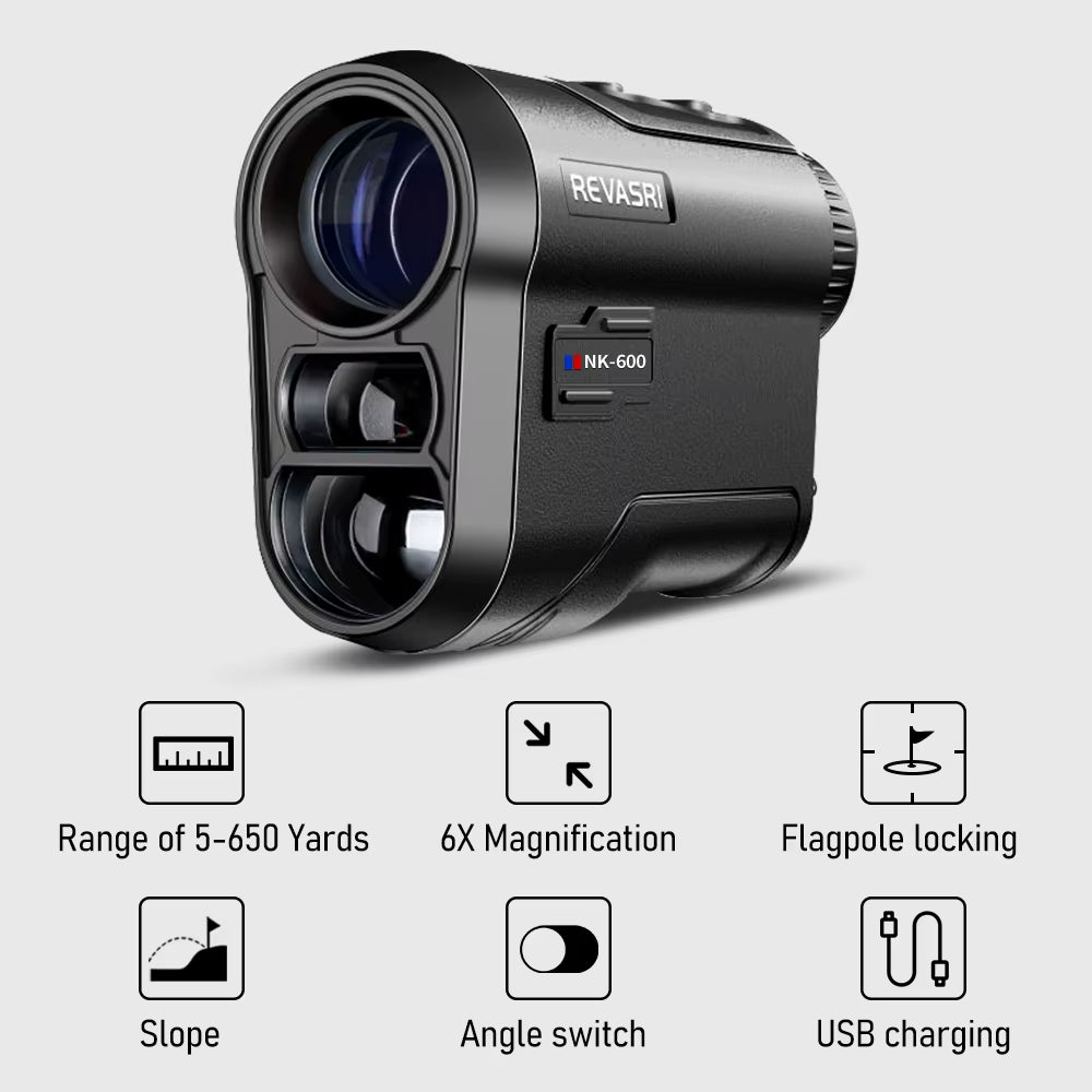 Golf Laser Rangefinder 600M Rechargeable Battery,Slope and Flag Pole Lock Vibration for Golfing,Hunting,Survey