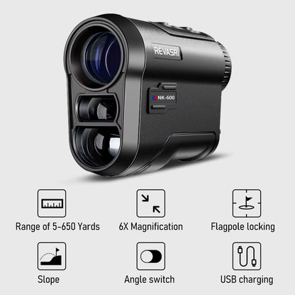 Golf Laser Rangefinder 600M Rechargeable Battery,Slope and Flag Pole Lock Vibration for Golfing,Hunting,Survey