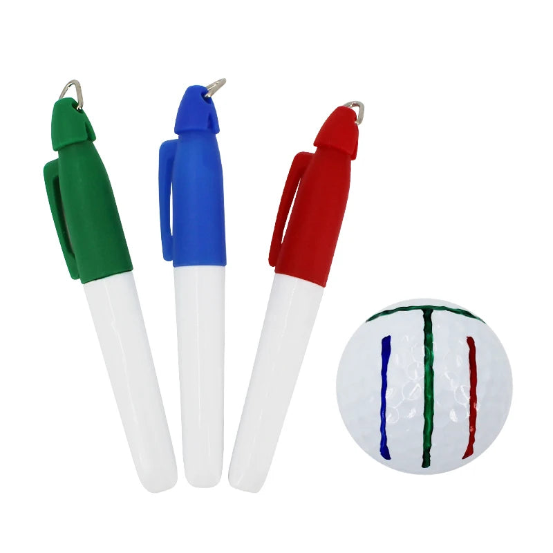 Golf Pen for Golf Ball Liner Draw Mark Putter Line on Golf Balls Red Blue Black Triple Line Golf Accessories Drop Ship