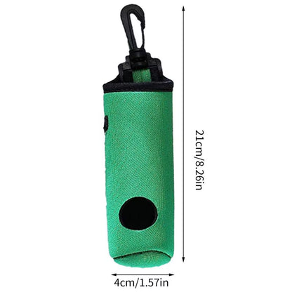 Golf Ball and Tee Holder Waterproof Golf Ball Carrier Outdoor Golf Accessories Golf Ball Sleeve with Belt Clip Golf Ball Storage