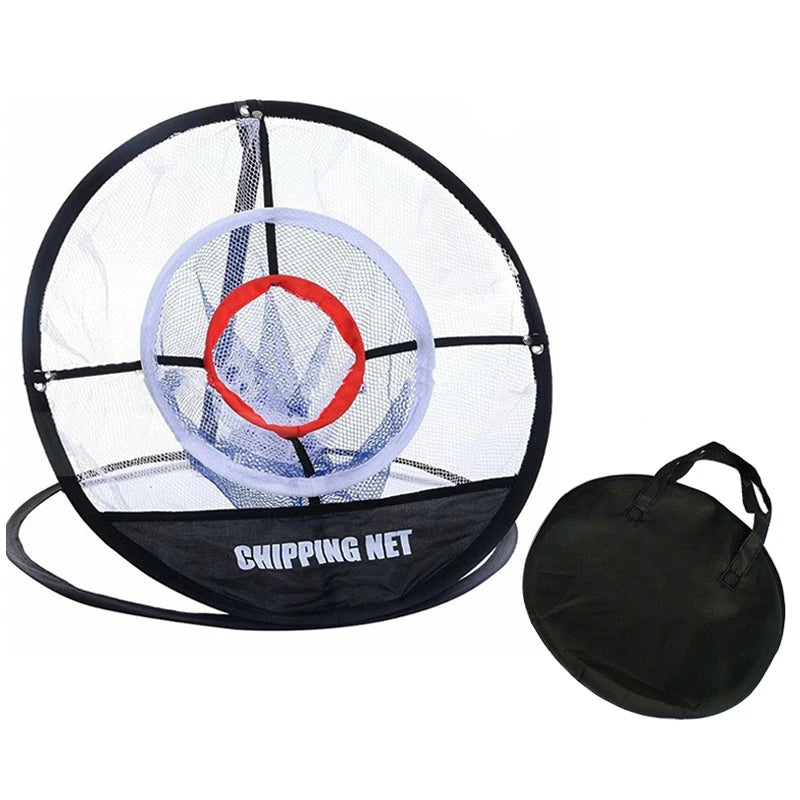 Golf Swing Trainer Chipping Net Golf Training Aids Indoor Outdoor Foldable Chipping Pitching Cages Hitting Mat